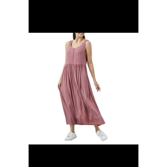 Frye Sleeveless Tank Midi Dress Size Small Button Front Coastal Casual - Picture 14 of 14